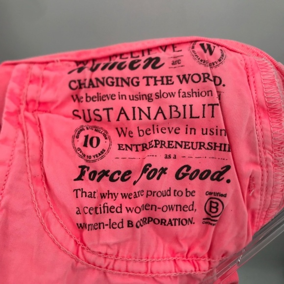 Frank & Eileen High Rise Skinny Jeans Neon Pink Size 24 - Picture 4 of 8